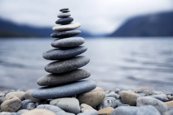 Zen balancing pebbles