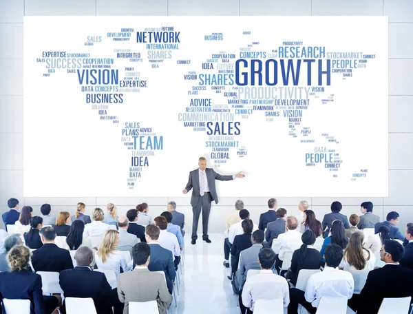 Businessman Teaching About Business Growth