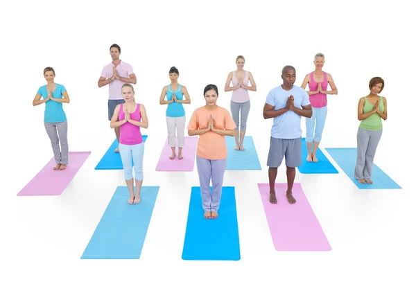 Multi-Ethnic People Exercising Yoga