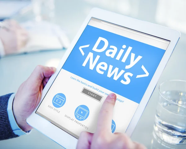 Tablet with Daily News Concept