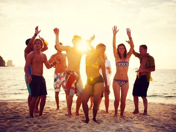 People party on beach