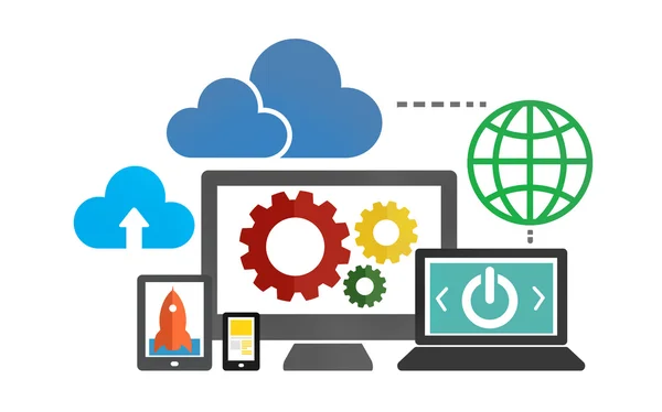 云数据存储数据库在线技术概念 - 图库照片Ra