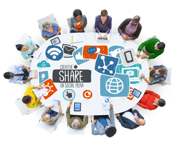 Concept of creative share in social media