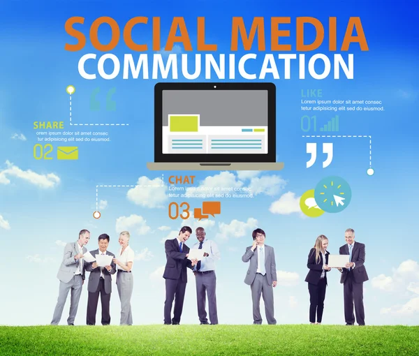 Social Media Communication Concept