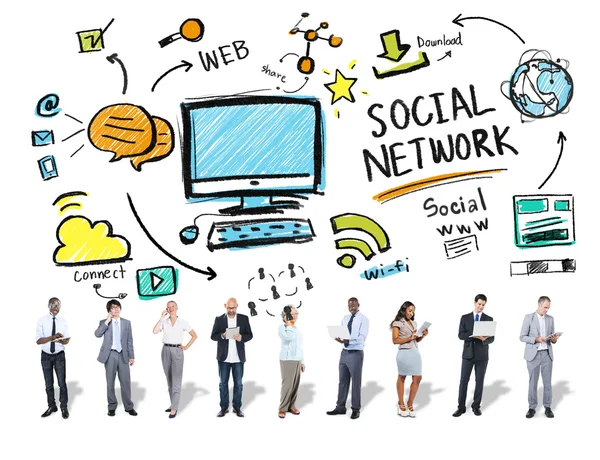 Group of people and Social Network Concept