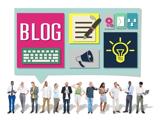 Blogs, Weblog Media, Online Messaging, Notes Concept
