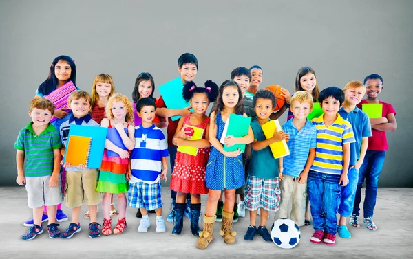 Group of Multiethnic school kids