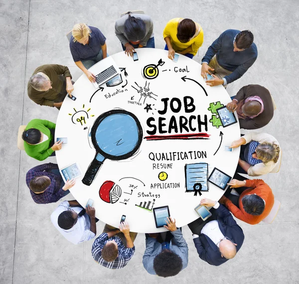 Diverse People and Job Search Concept