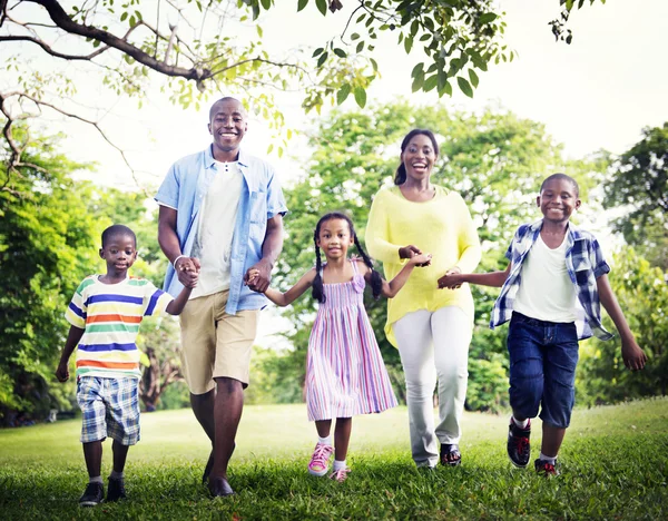 Happy African Family during Holiday Vacation