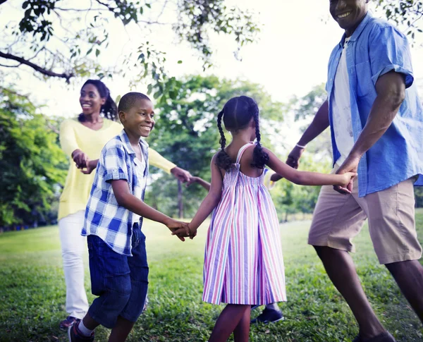 Happy African Family during Holiday Vacation