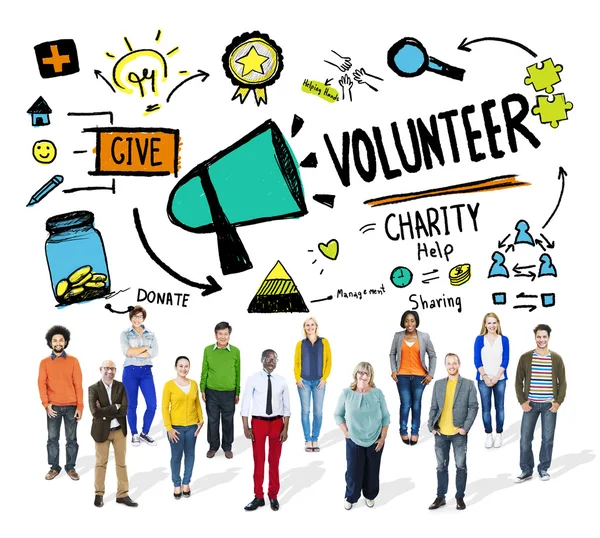 People and Volunteer Charity Concept