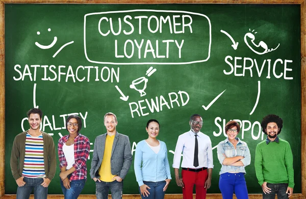 Diverse people and Customer Loyalty Concept