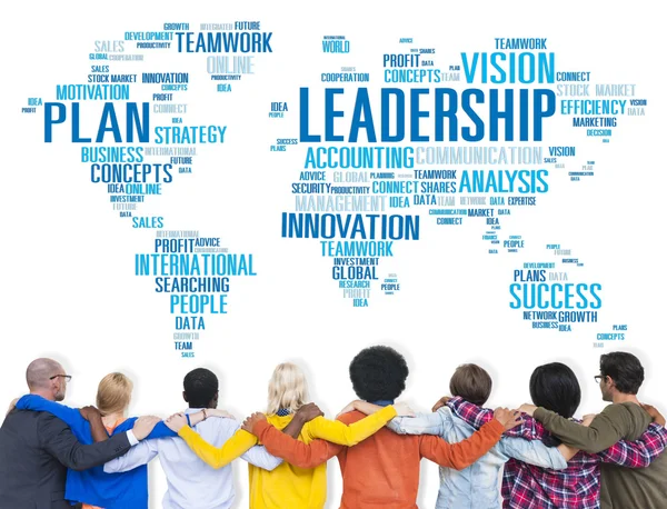 Diverse people and Leadership Concept