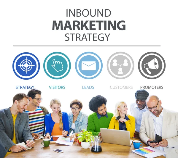 Diverse people and Inbound Marketing Concept