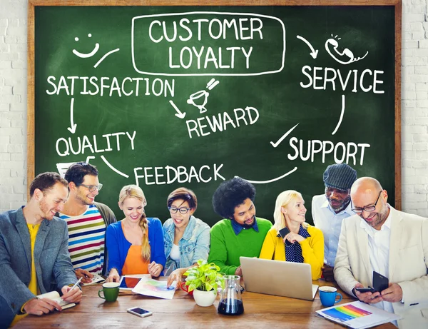 Diverse people and Customer Loyalty Concept