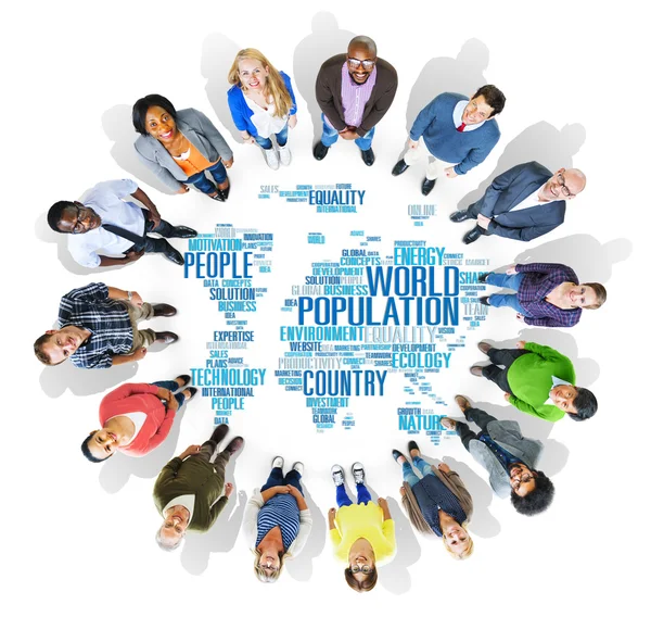 Diverse people and World Population Concept