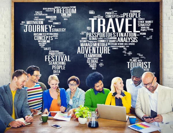 Diverse people and Travel Concept