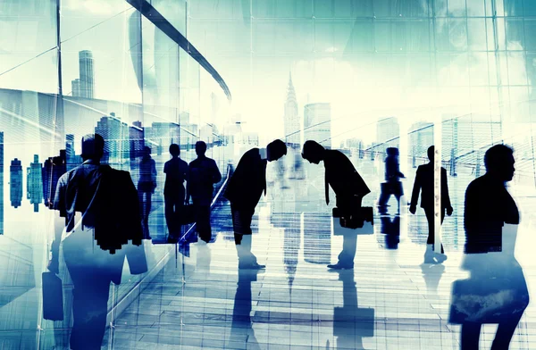 Silhouette of business people