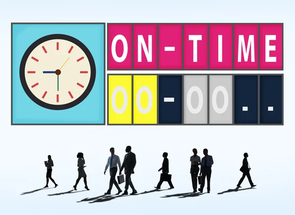 Group of People with On Time Concept