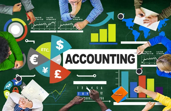 Group of people and Accounting Analysis Banking Economy Investment