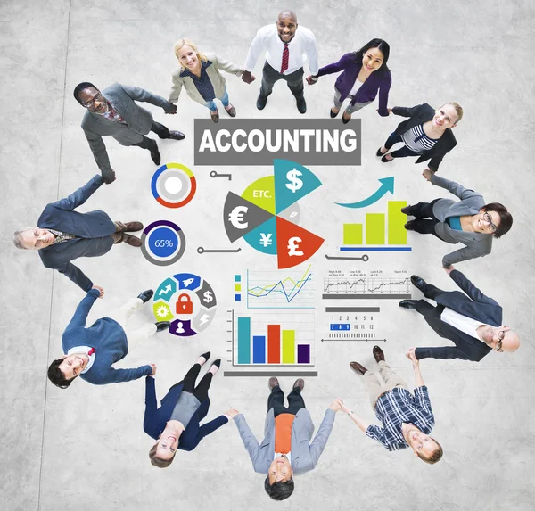 Group of people and Accounting Analysis Banking Economy Investment
