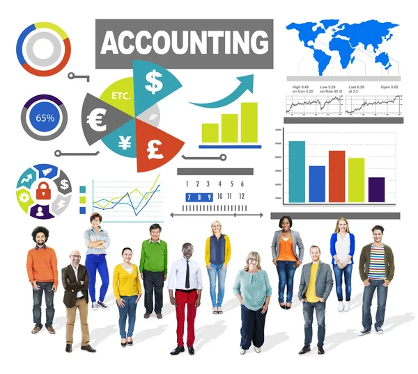 Group of people and Accounting Analysis Banking Economy Investment