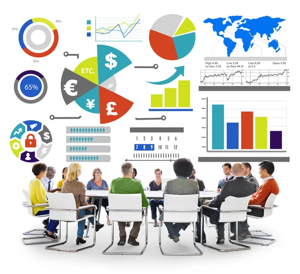 Group of people and Global Finance Business Economy
