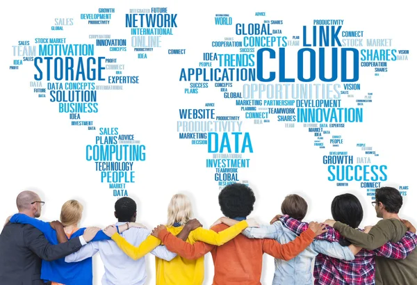 Link Cloud Computing Data Information Concept