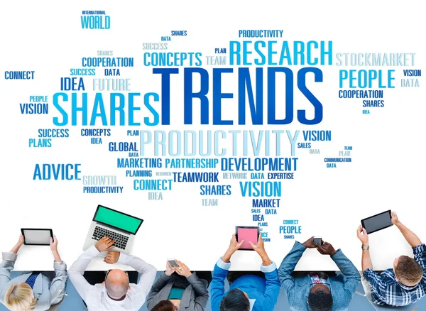 Global Shares Trends Concept