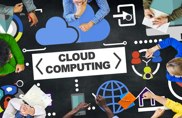 Global Communications Cloud Computing Concept