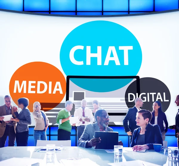 Chat Media Connect Concept