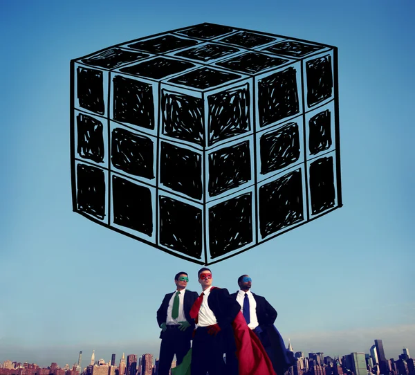 Cube Dice Dimension Logic Concept
