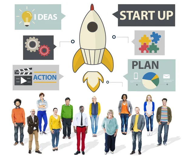 Group of people and Startup Innovation Concept