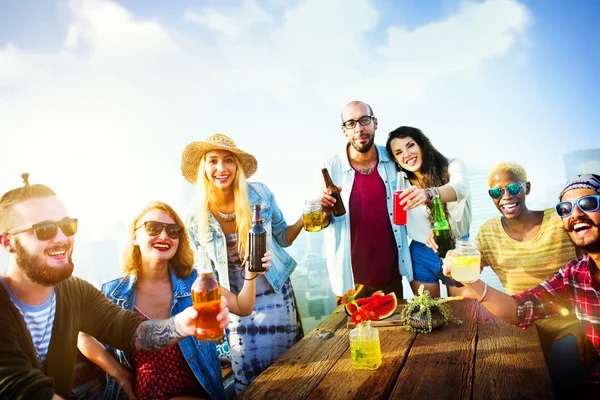 Diverse People Hanging Out Drinking Concept