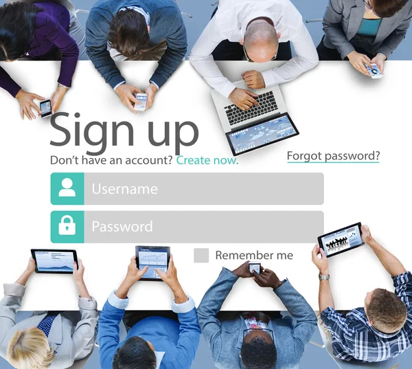 Registration web page Concept