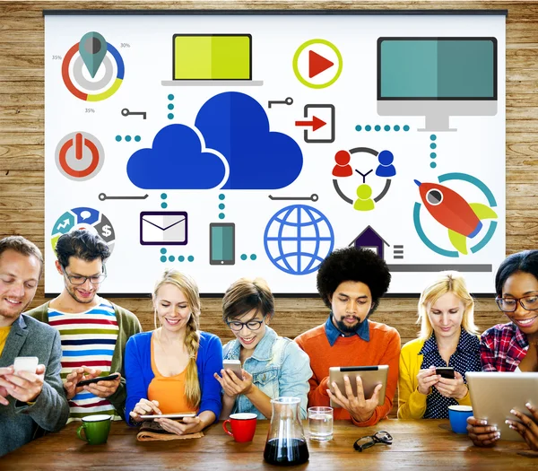 Diversity People and Cloud Computing Concept