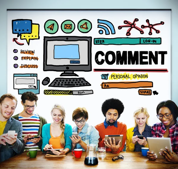 Comment Post Share Social Concept