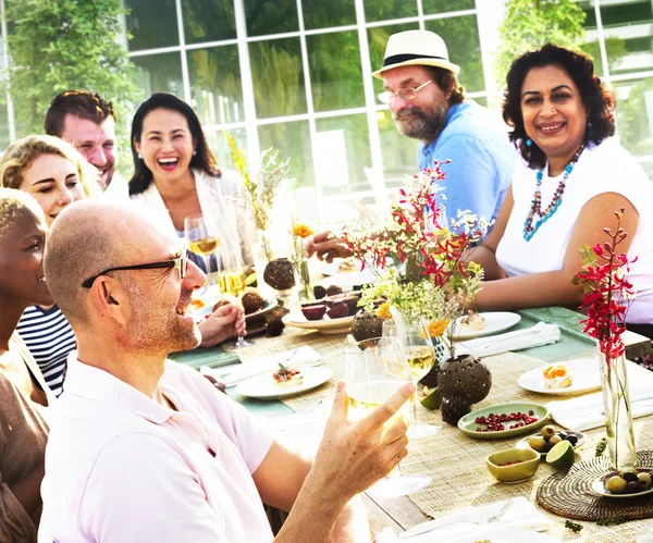 Group people on picnic