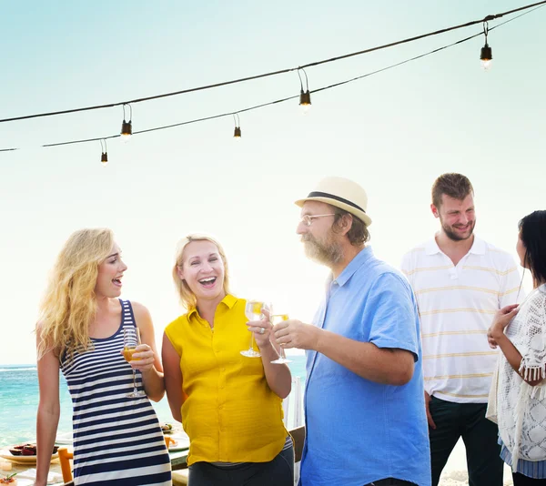 Group people on picnic