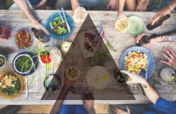 Food and beverage on table