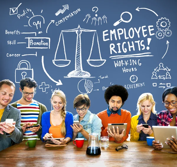 Employee Rights, Benefits Skill Concept