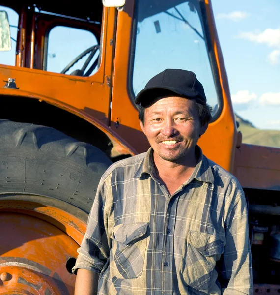 Smiling Mongolian Farmer Concept