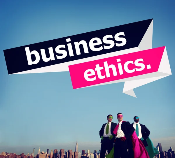 Superheroes and Business Ethics Concept