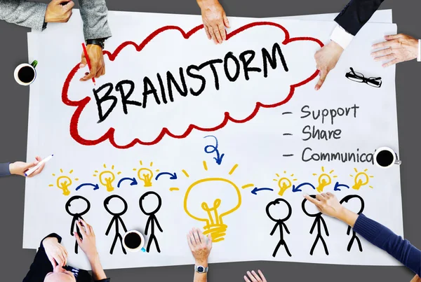 Brainstorming, Share Communication Concept
