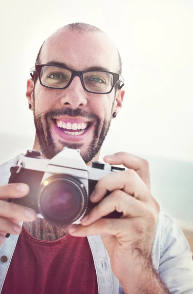 Handsome Photographer Man Concept