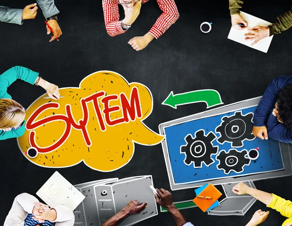 Business People and System Concept