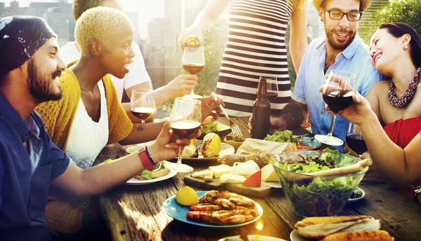 Friends Hanging Out on Outdoor Party