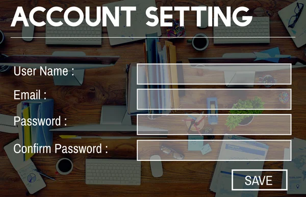 Account Registration Password Concept