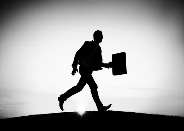 Businessman Running with briefcase