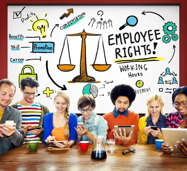 Employee Rights, Benefits Skill Concept